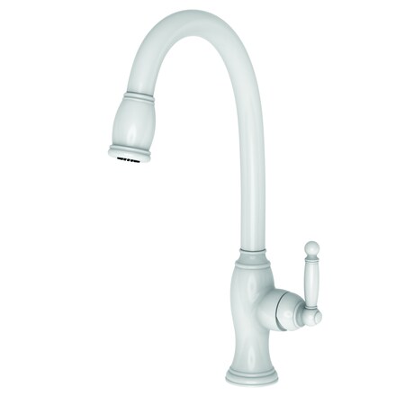Newport Brass Pull-Down Kitchen Faucet in White 2510-5103/50